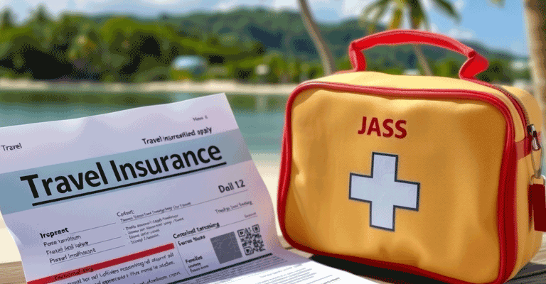 Insurance and first-aid kit.