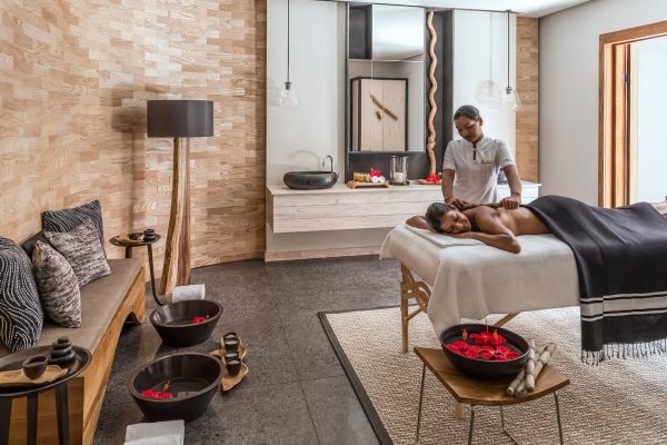 Spa treatment overlooking the lagoon at Shangri-La Le Touessrok Mauritius