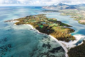 Aerial view of Île aux Cerfs