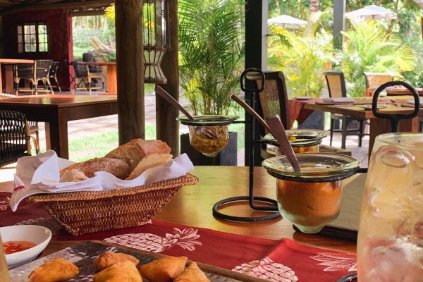 Dining at Lakaz Chamarel Exclusive Lodge in Mauritius