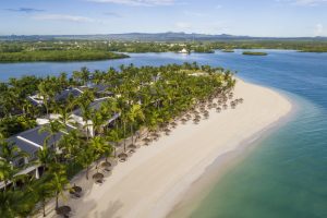 Aerial view of One&Only Le Saint Géran resort in Mauritius.